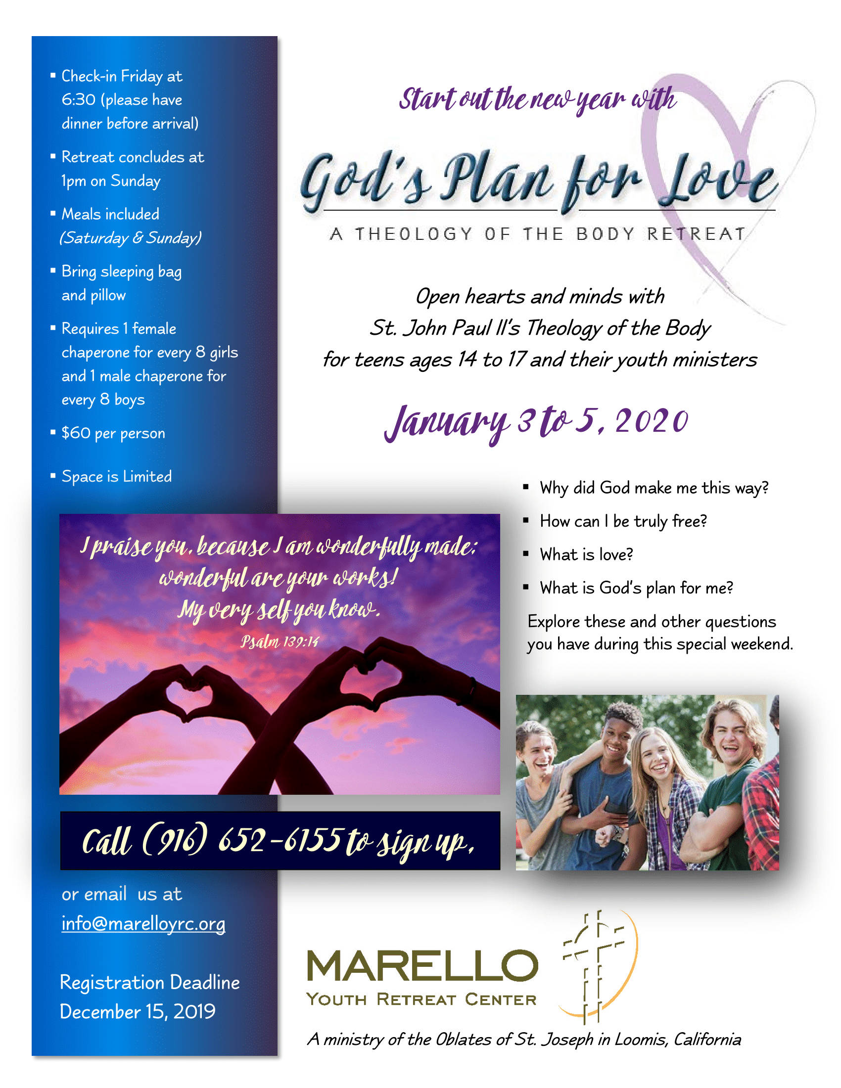 Gods Plan For Love TOB Retreat For Teens