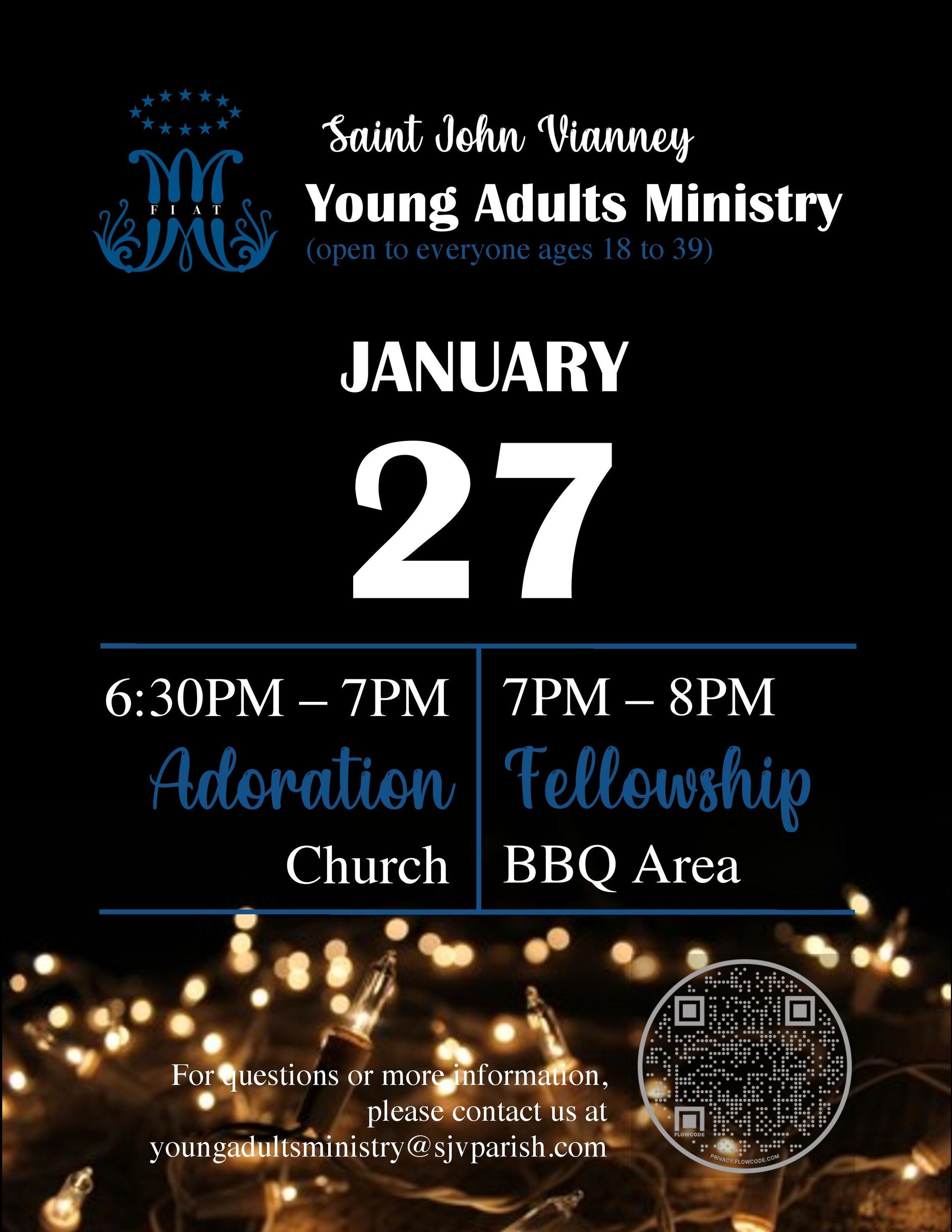 Join us for our first Young Adults Event! Ya Flyer Page 001